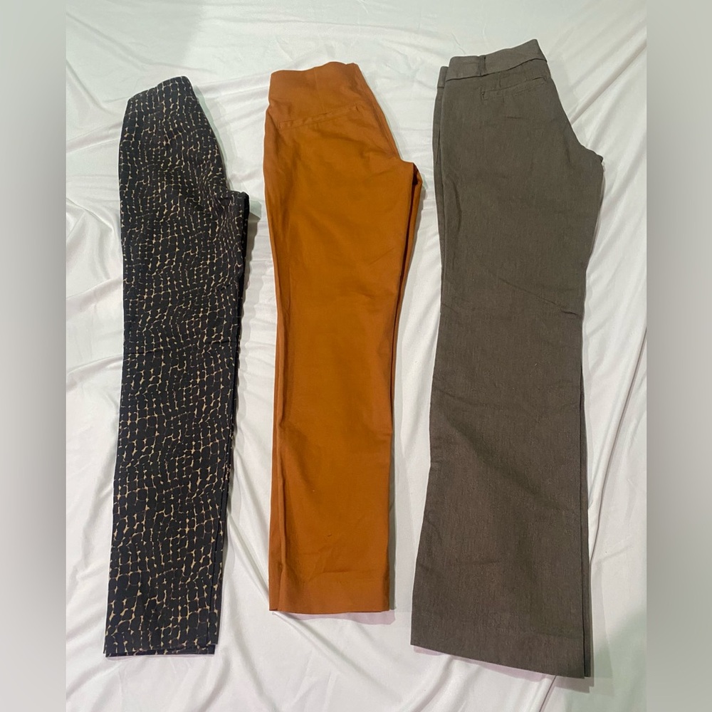 3 business pants -Banana Republic, Gap, H&M